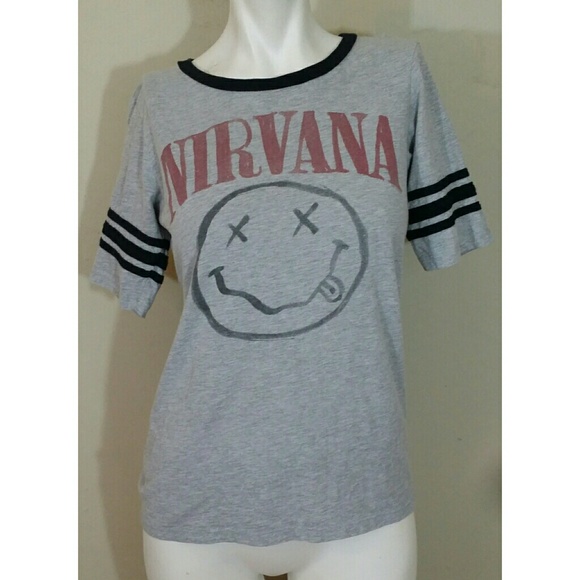 Hot Topic Tops - 🍁 Nirvana baseball style ringer graphic band tee